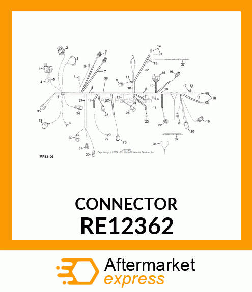 CONNECTOR, ONE WAY TOWER WITH SEAL RE12362