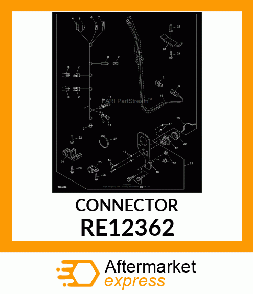 CONNECTOR, ONE WAY TOWER WITH SEAL RE12362