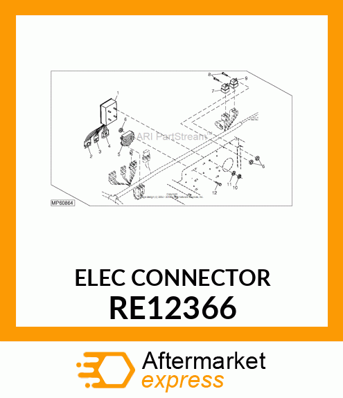 ELECTRICAL CONNECTOR ASSY, SIX WAY RE12366