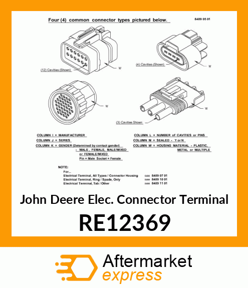 ELEC. CONNECTOR TERMINAL, 23 WAY CO RE12369