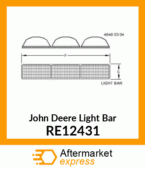 LIGHT BAR, TRACTOR FRONT, ASSEMBLY RE12431