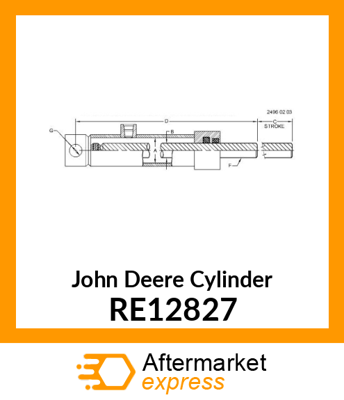 CYLINDER,STEERING ASMB,MODEL 7CY1 RE12827