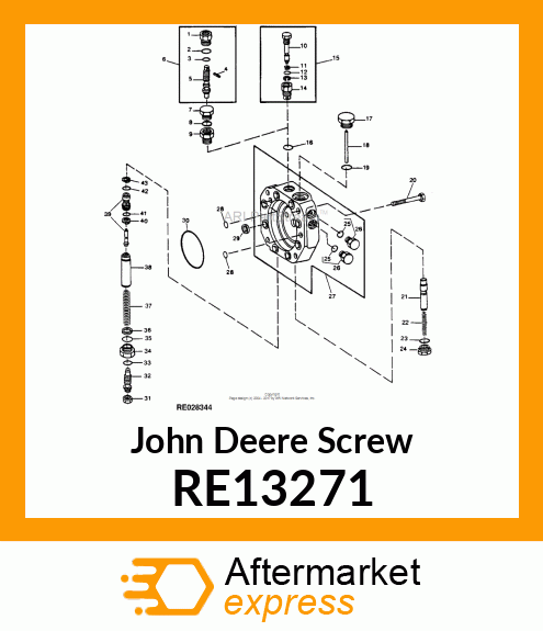 SCREW, PUMP SHUT RE13271