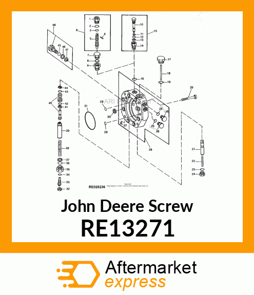 SCREW, PUMP SHUT RE13271