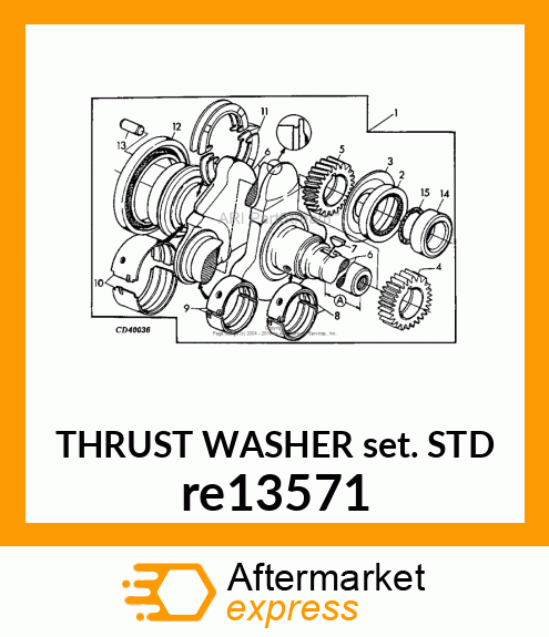 BEARING KIT, THRUST re13571