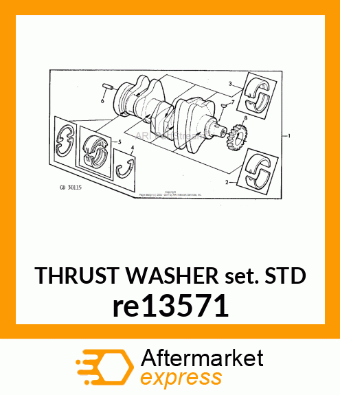 BEARING KIT, THRUST re13571