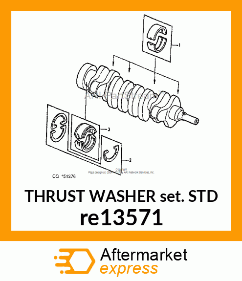 BEARING KIT, THRUST re13571