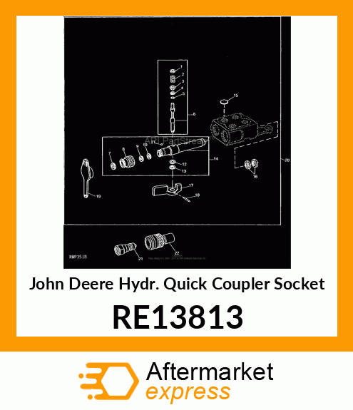 HYD QUICK COUPLER SOCKET, RECEP ASY RE13813