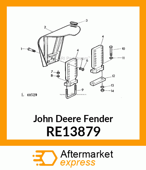 FENDER ASSEMBLY, LH RE13879