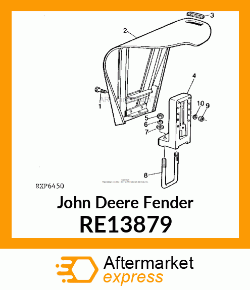 FENDER ASSEMBLY, LH RE13879