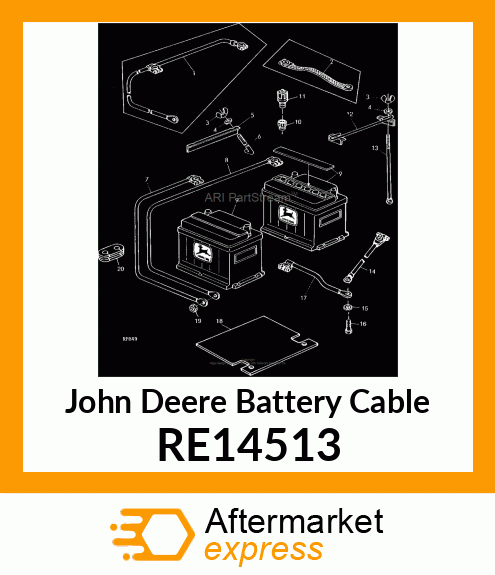 BATTERY CABLE, WITH INSTRUCTION RE14513