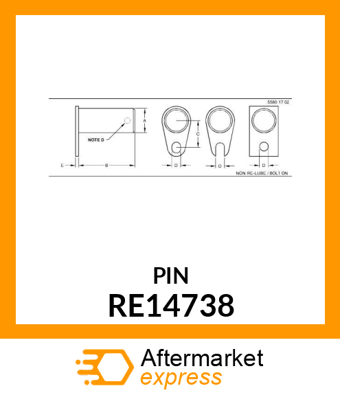 PIN, WITH HANDLE RE14738