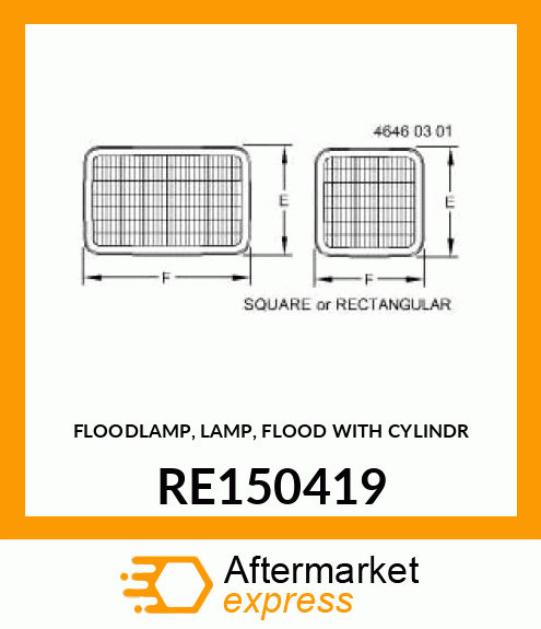 FLOODLAMP, LAMP, FLOOD WITH CYLINDR RE150419