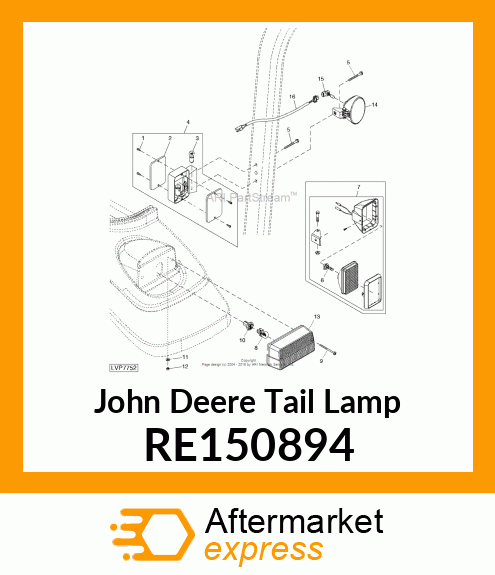 LAMP, TAIL, ASSEMBLY RE150894