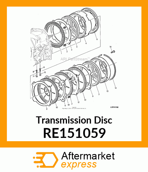 DISK WITH INNER SPLINE, W/FACING RE151059