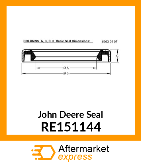 SEAL, OIL, ASSEMBLY RE151144