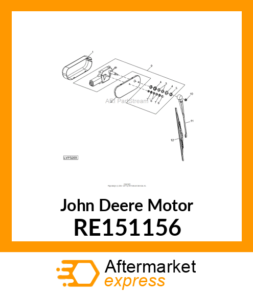 MOTOR, WIPER RE151156