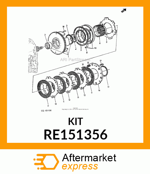 Kit - KIT,DIRECT DRIVE CLUTCH DRUM(PARTS) RE151356