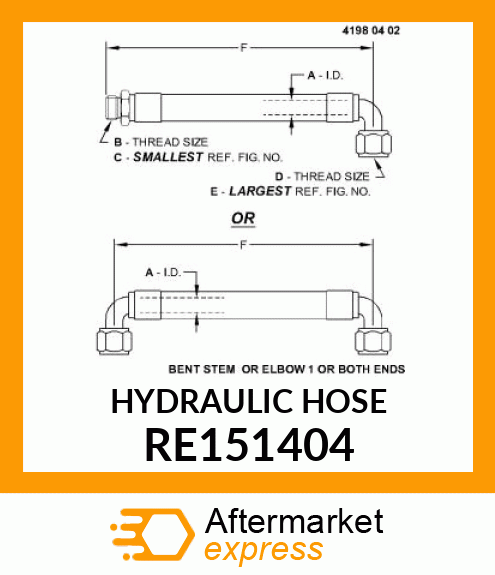 HYDRAULIC HOSE RE151404