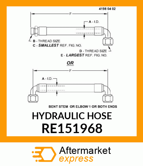 HYDRAULIC HOSE RE151968