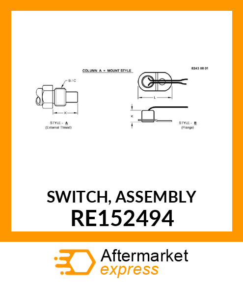 SWITCH, ASSEMBLY RE152494