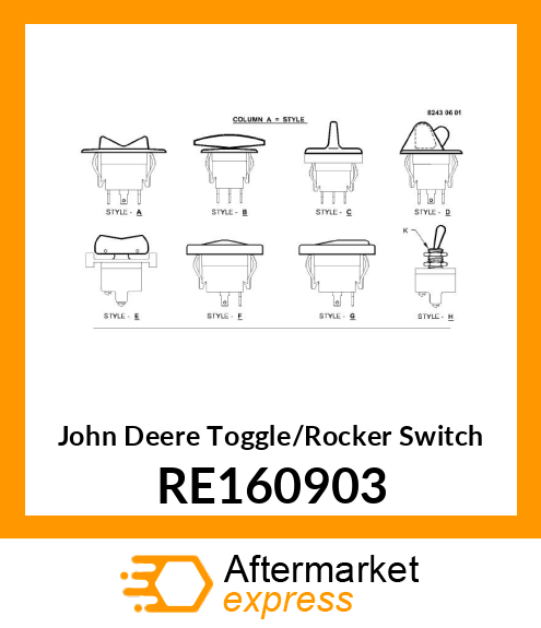 TOGGLE/ROCKER SWITCH, REMOTE POTTE RE160903