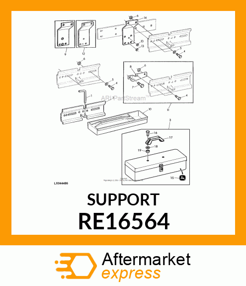 Support - SUPRT,TL BX&AT HDWE F/USE W/O(FIELD RE16564