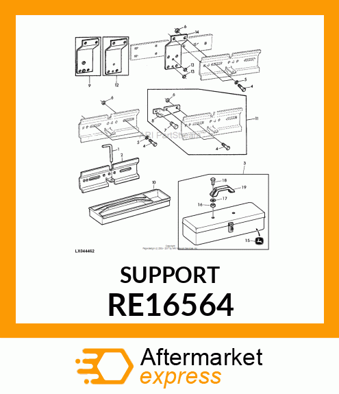 Support - SUPRT,TL BX&AT HDWE F/USE W/O(FIELD RE16564