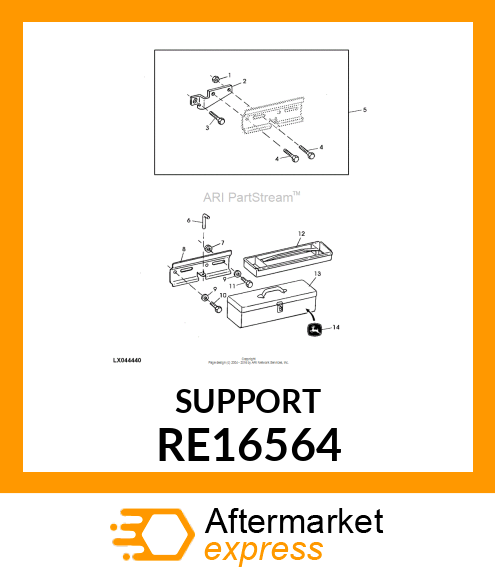 Support - SUPRT,TL BX&AT HDWE F/USE W/O(FIELD RE16564