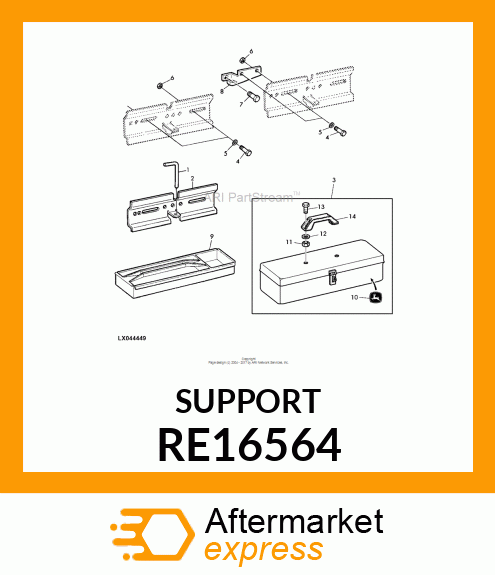 Support - SUPRT,TL BX&AT HDWE F/USE W/O(FIELD RE16564