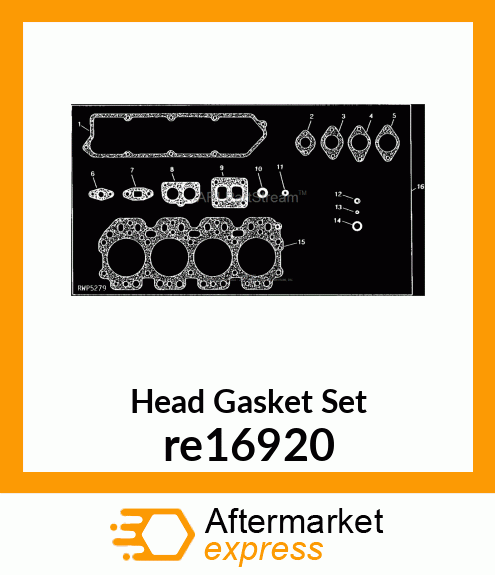 KIT,CYLINDER HEAD GASKET re16920