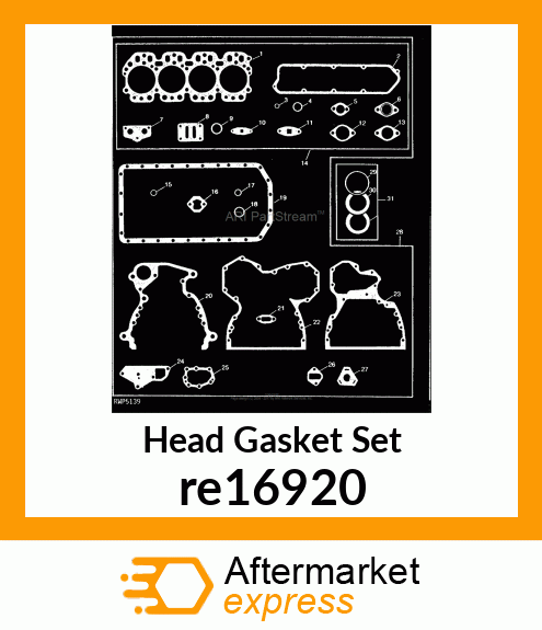 KIT,CYLINDER HEAD GASKET re16920