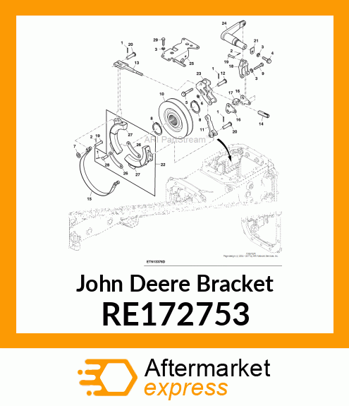 BRACKET, BRACKET RE172753