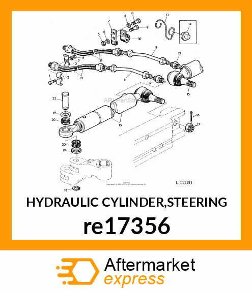 HYDRAULIC CYLINDER,STEERING re17356