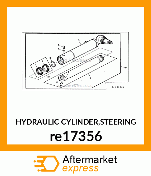 HYDRAULIC CYLINDER,STEERING re17356