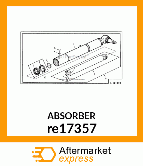 HYDRAULIC CYLINDER,STEERING re17357