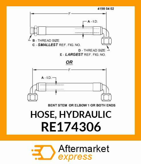 HOSE, HYDRAULIC RE174306