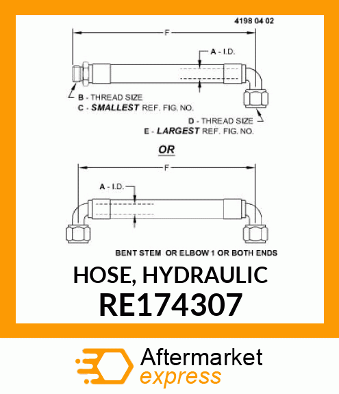 HOSE, HYDRAULIC RE174307