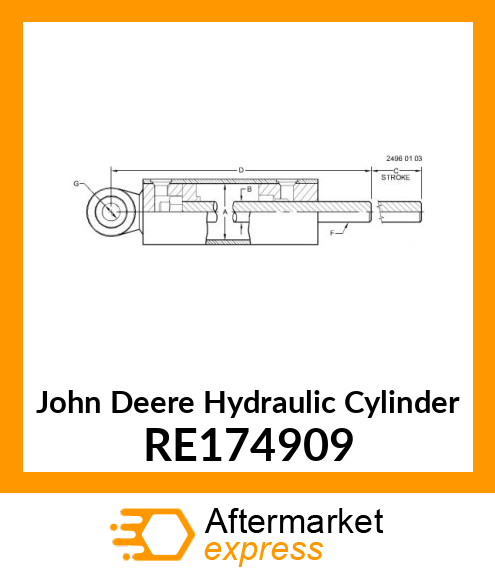 CYLINDER,HYD,LOW RE174909