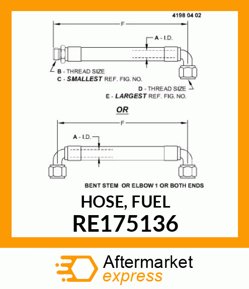 HOSE, FUEL RE175136