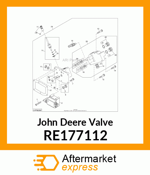 VALVE, RCV, INLET PLATE, END ASSY RE177112