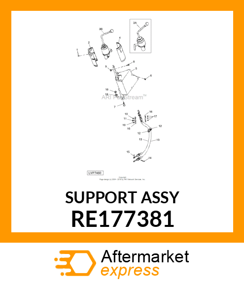 SUPPORT, SCV JOYSTICK SUPPORT RE177381