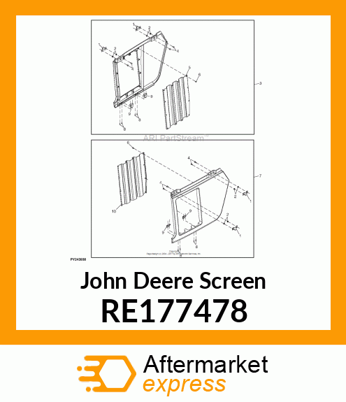 SCREEN, SCREEN, LH SIDE ASSEMBLY RE177478