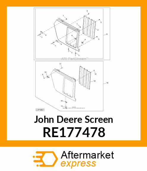 SCREEN, SCREEN, LH SIDE ASSEMBLY RE177478