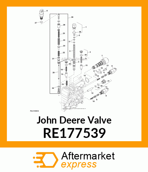 VALVE, ELECTROHYDRAULIC RE177539