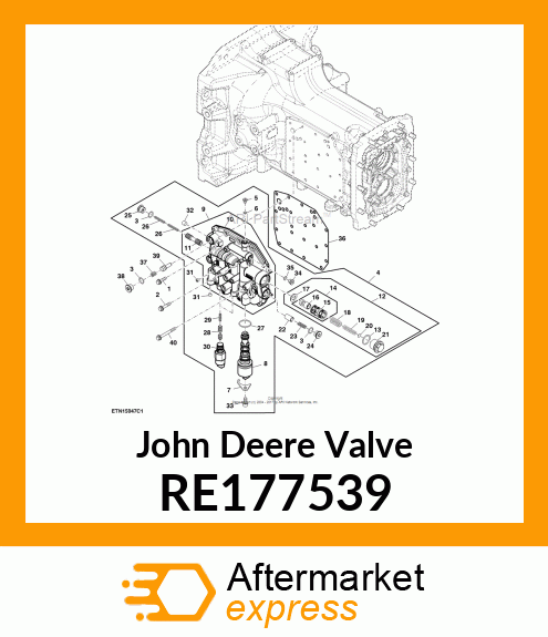 VALVE, ELECTROHYDRAULIC RE177539