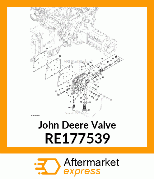 VALVE, ELECTROHYDRAULIC RE177539