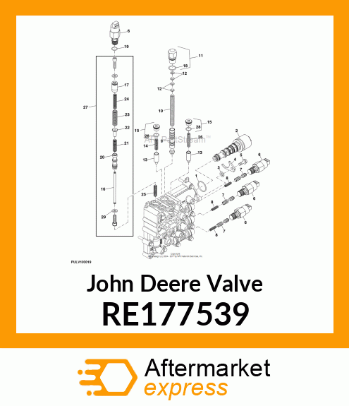 VALVE, ELECTROHYDRAULIC RE177539