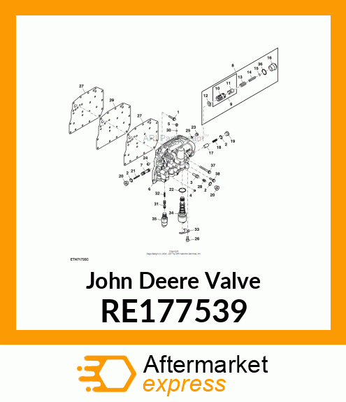 VALVE, ELECTROHYDRAULIC RE177539