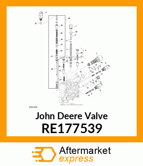 VALVE, ELECTROHYDRAULIC RE177539